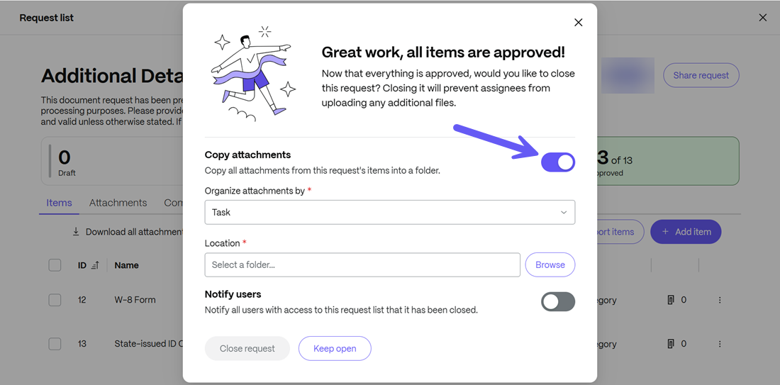 Copy on CLose 10