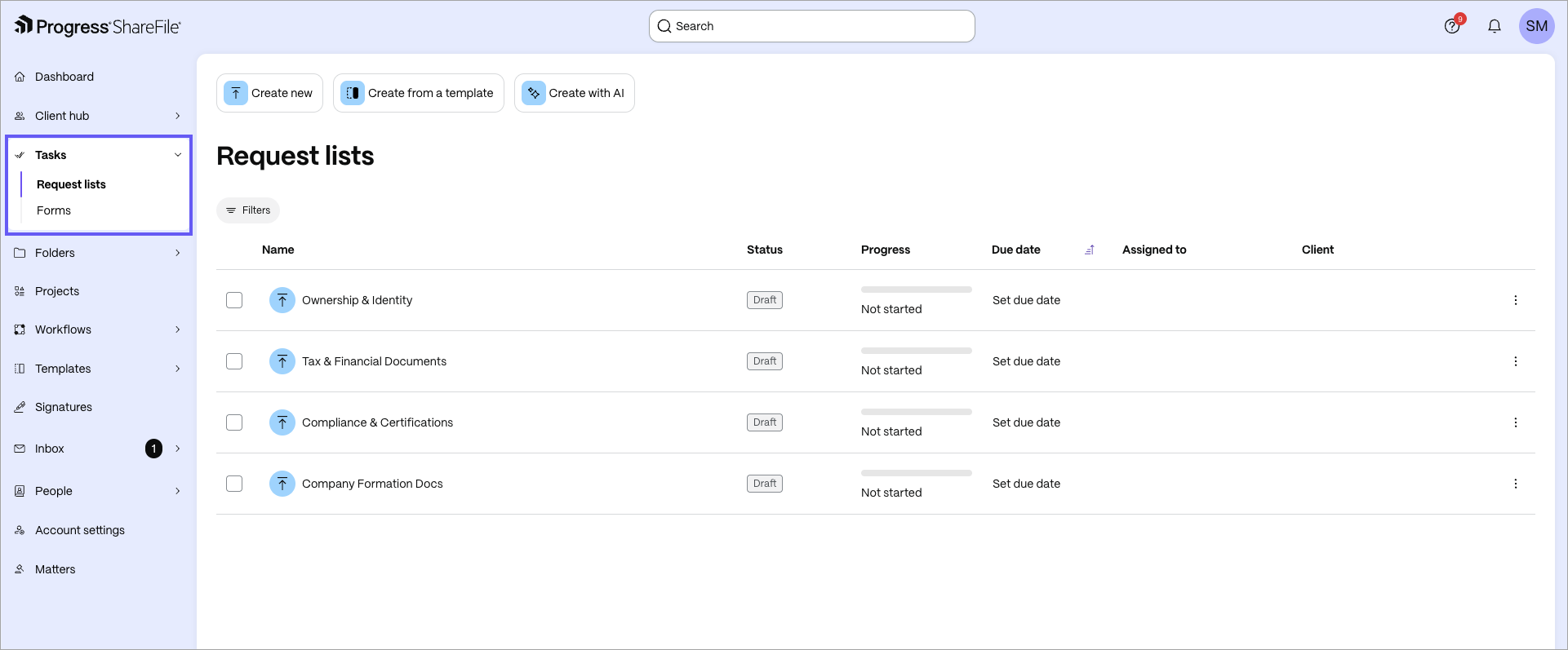 Independent task file