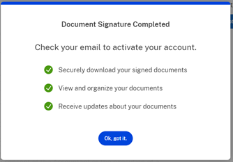 Completed agreement
