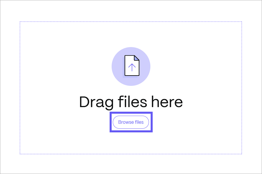 Web interface – browse files