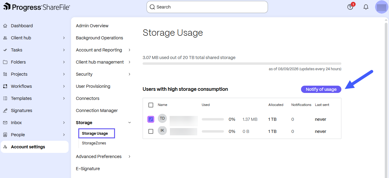 storage