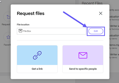 Request files
