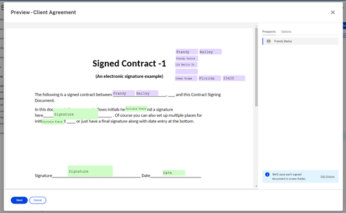 merged client info