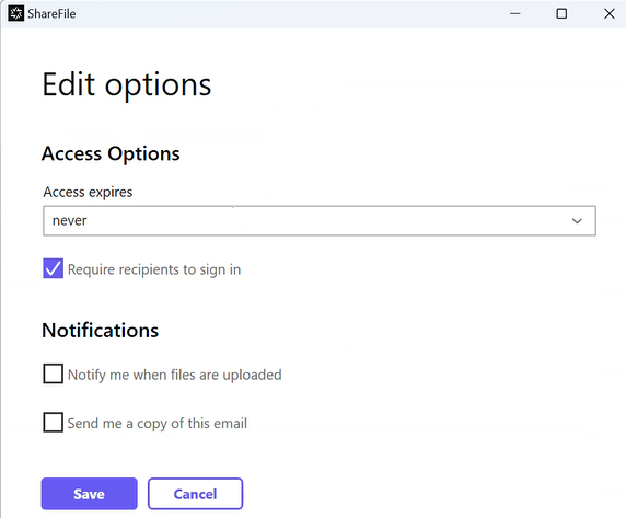Open file in ShareFile for Windows screen