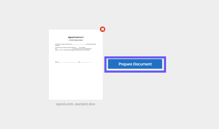 Prepare document