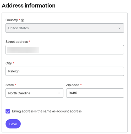change address