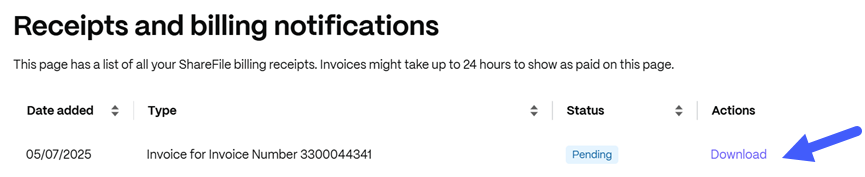 Download Invoices