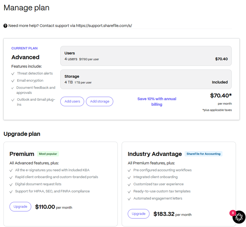 manage plan
