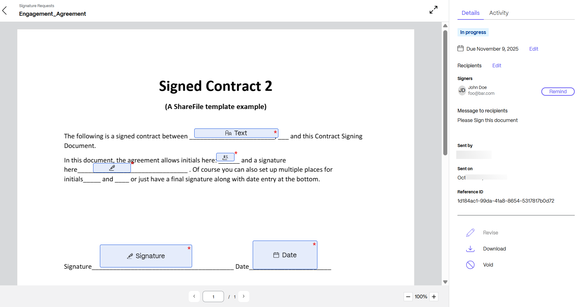 Bulk sends for signature