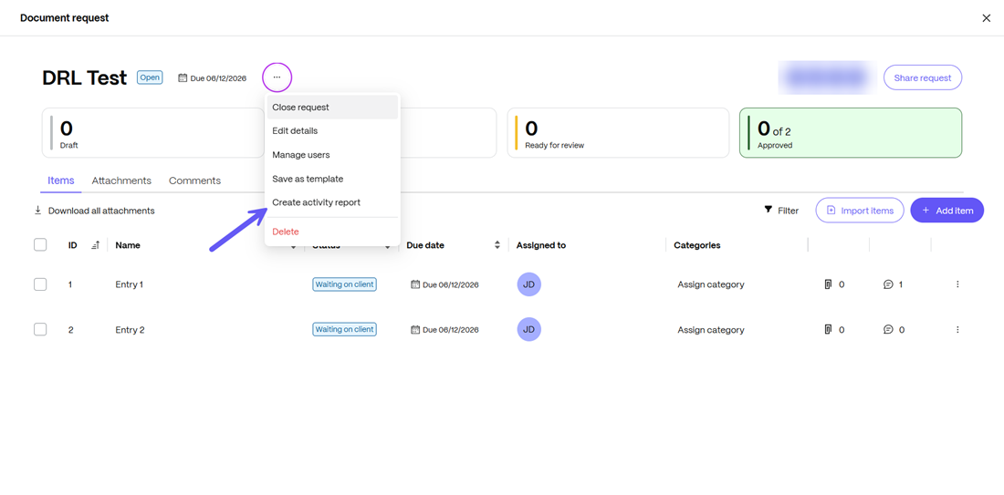 Create Activity Report 1
