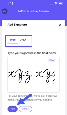 Signature Type