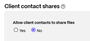 client contact shares