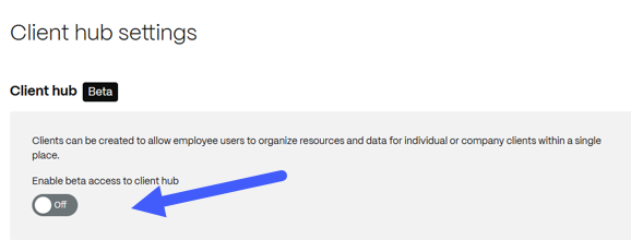 Enable Client Hub