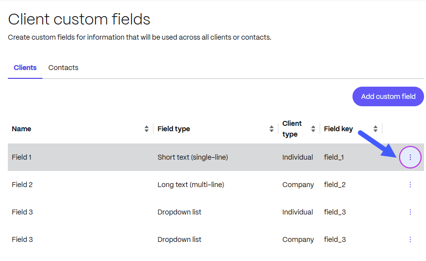 Custom fields