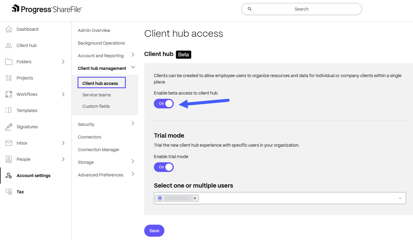 Enable Client Hub