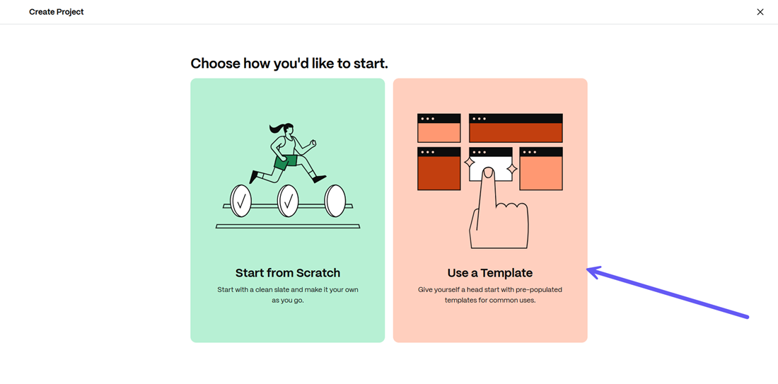 Create project from template