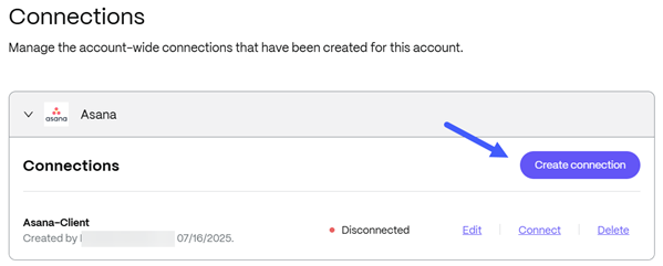 Create connection