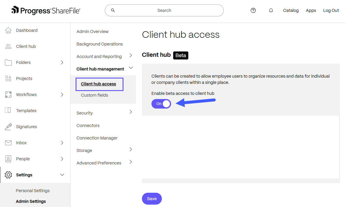 Enable Client Hub