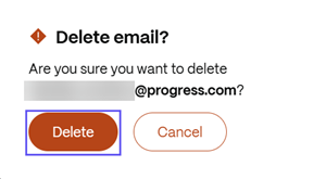 Confirm delete