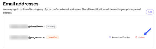 Delete email