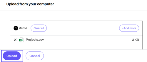 Upload files