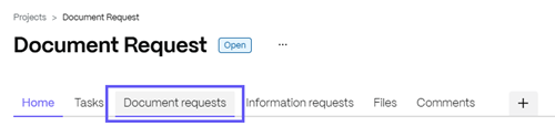 document requests
