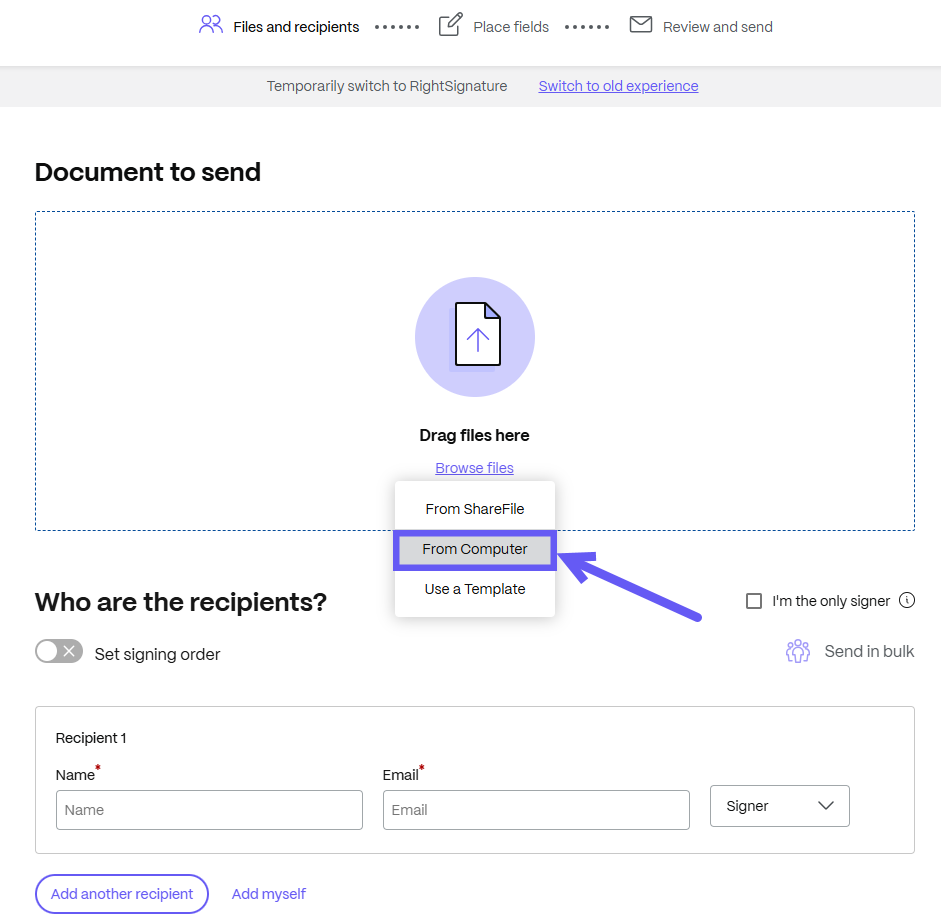 Send a document