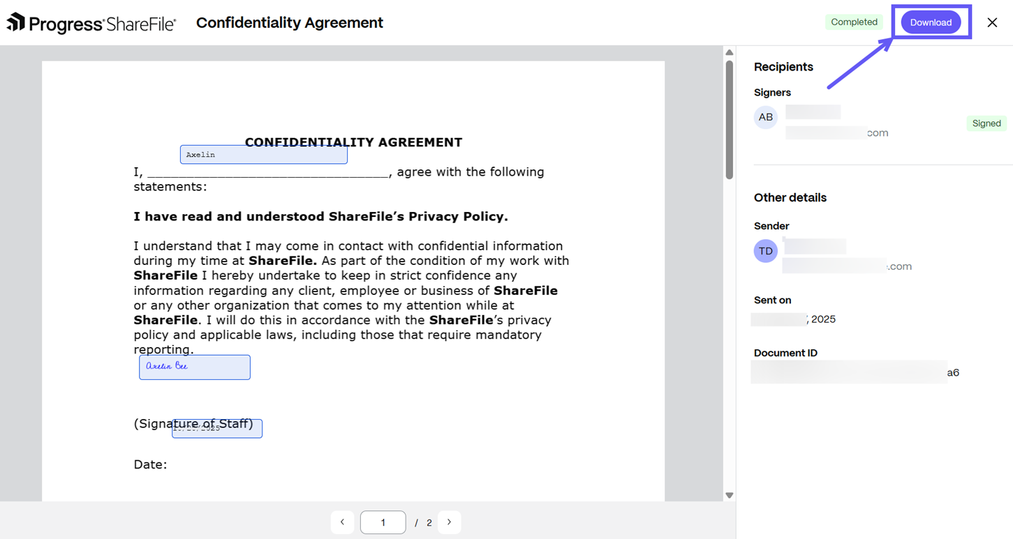 E-Sign Client Portal
