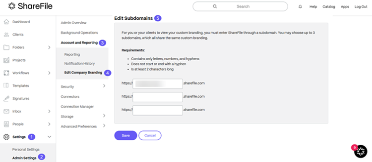 Create Edit SF Subdomain