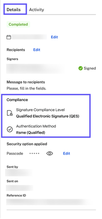 eIDAS signature details