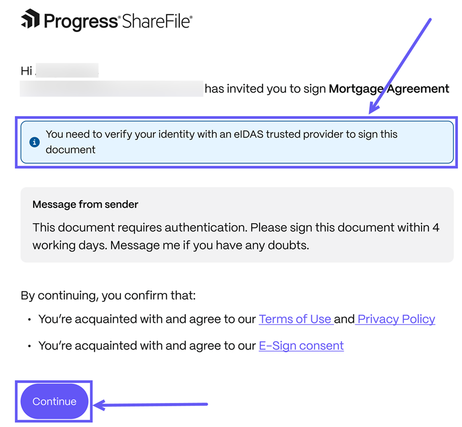 Sign signature request