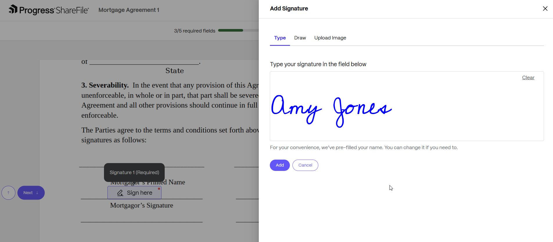 Sign signature request