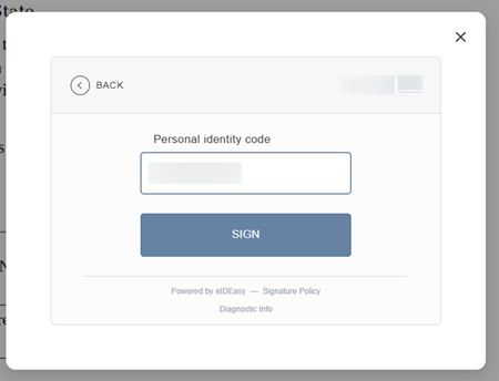 Sign signature request