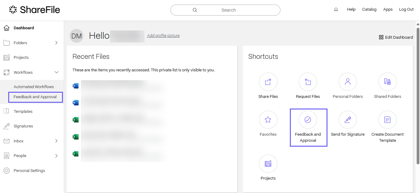feedback and approval