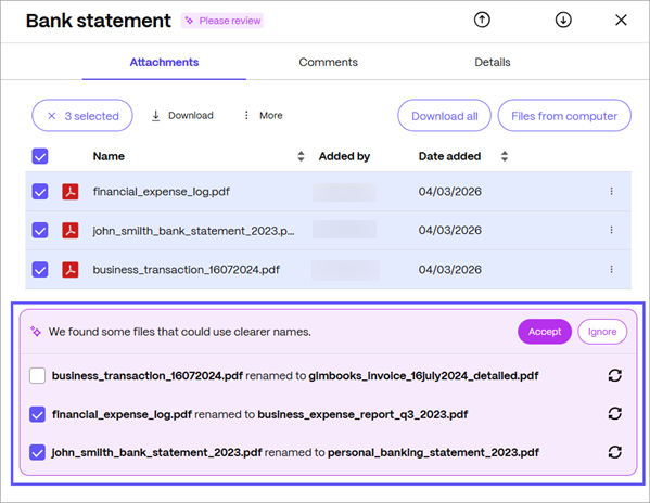 AI generated File Renaming SP