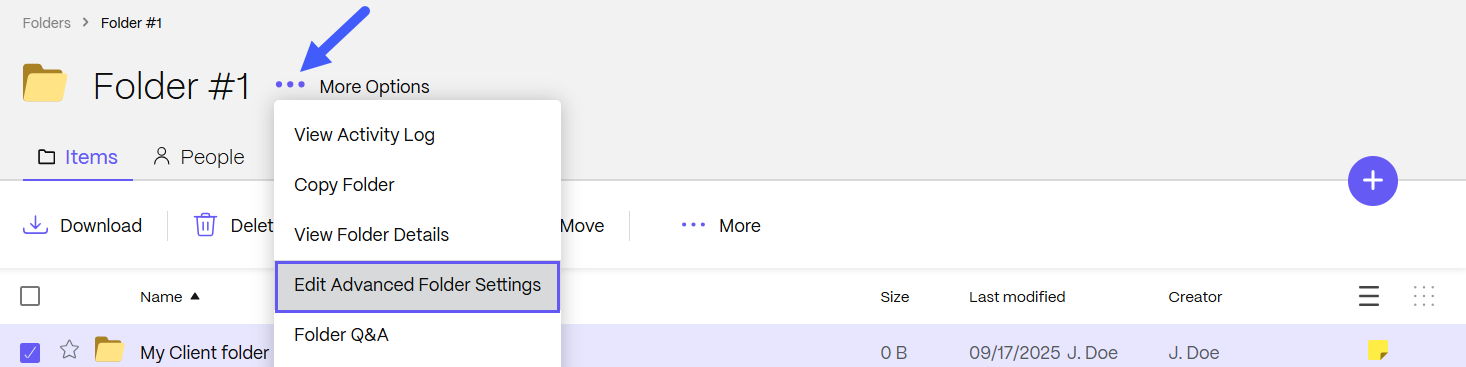folder details
