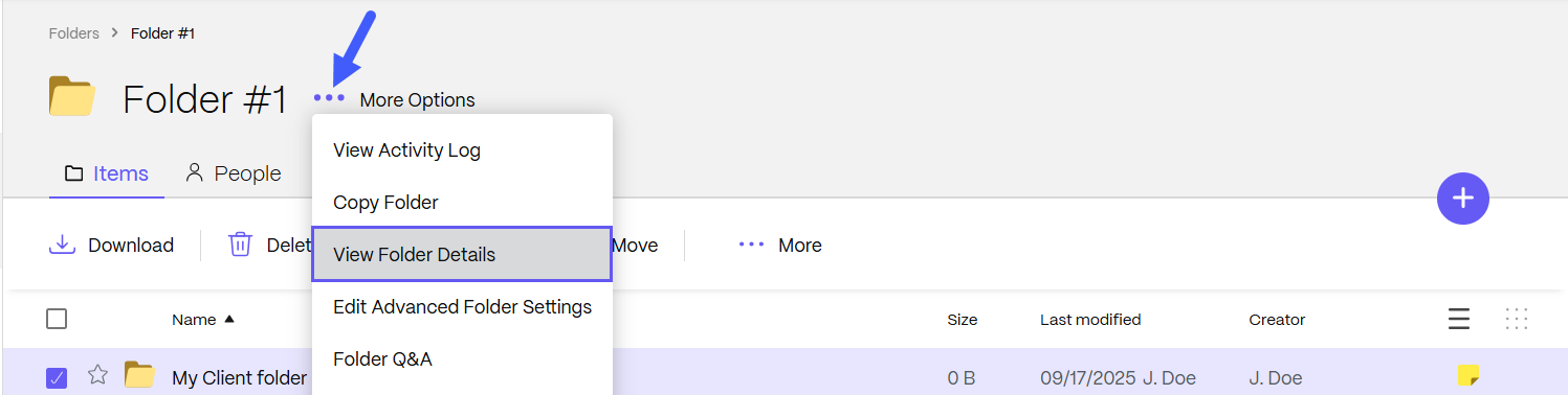 folder details
