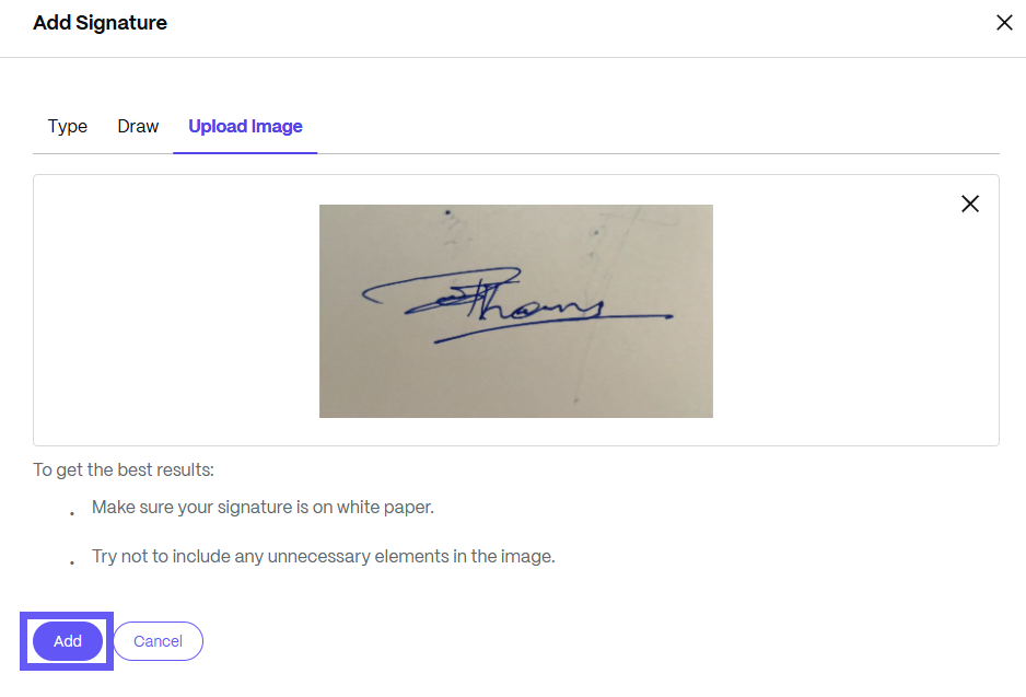 Sign a document