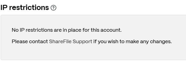 IP restrictions