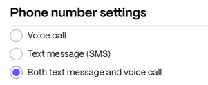Edit MFA Phone settings