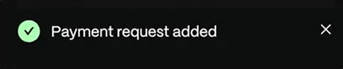Payment Request Confirmation