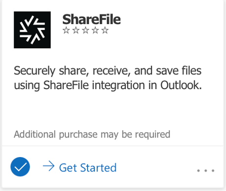 Outlook ribbon with ShareFile