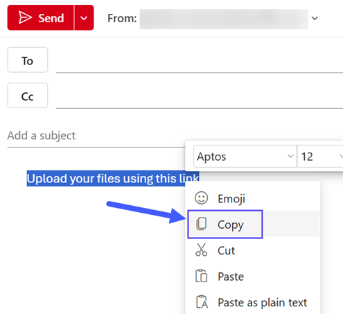 Request Files Outlook