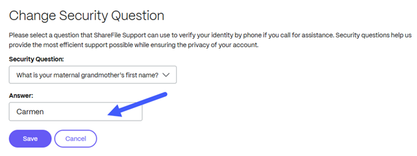 Security Question