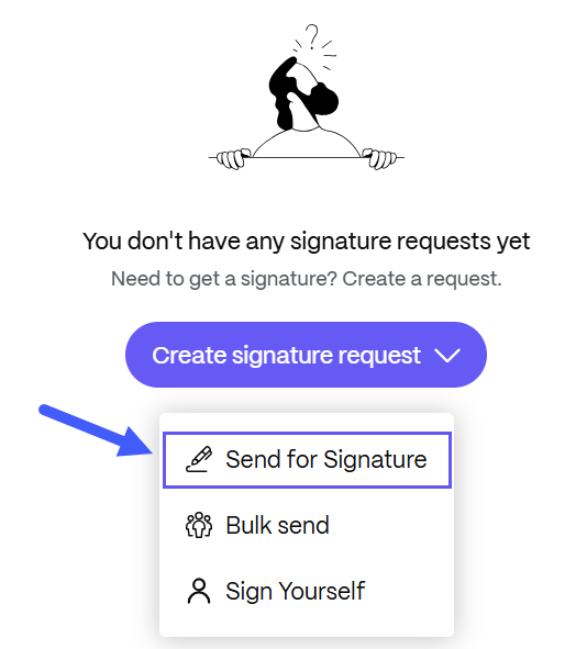 Send signature 