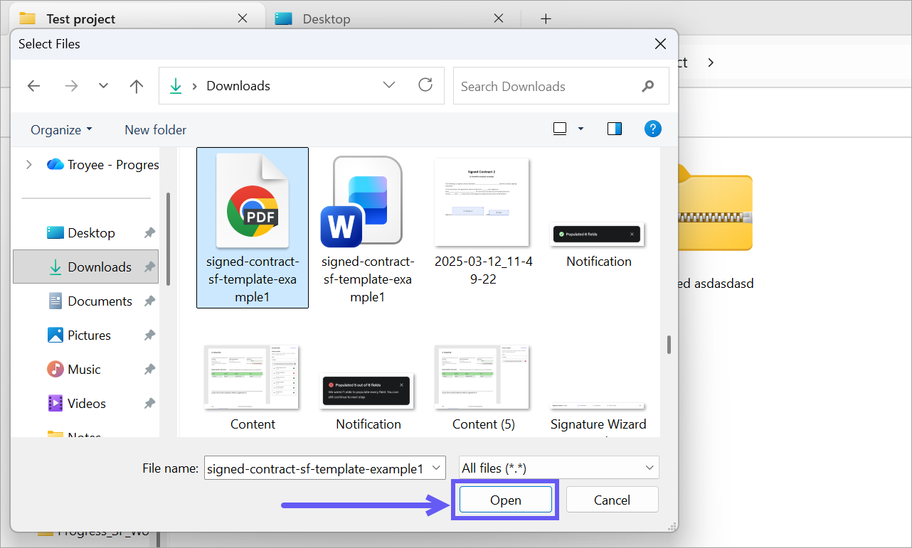 Windows Upload Files
