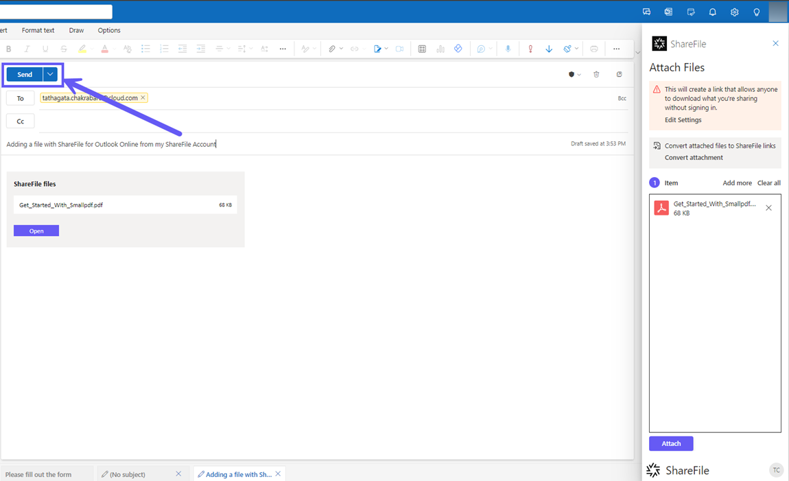 sharefile outlook