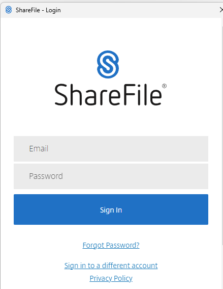 Inicio de sesión en ShareFile