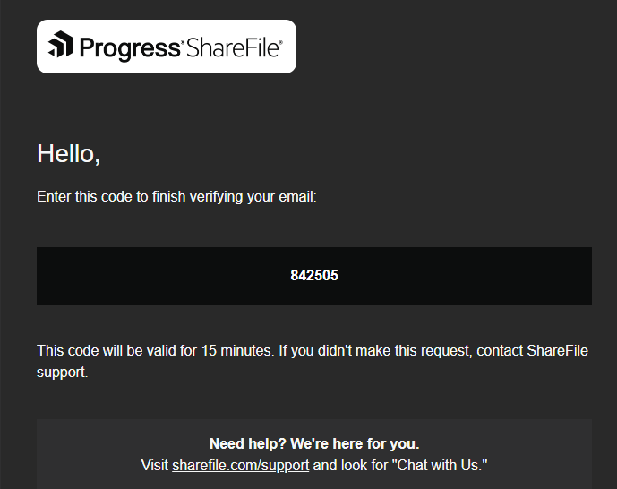Verify email